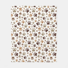 Muddy Paw Prints Fleece Blanket フリースブランケット
