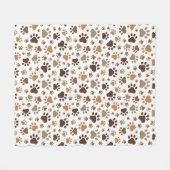 Muddy Paw Prints Fleece Blanket フリースブランケット (正面(横))