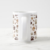 Muddy Paw Prints Mug ジャンボコーヒーマグカップ (裏面)