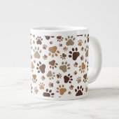 Muddy Paw Prints Mug ジャンボコーヒーマグカップ (正面右)