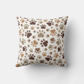 Muddy Paw Prints Throw Cushion クッション (裏面)