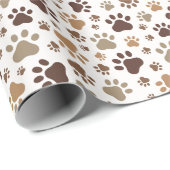 Muddy Paw Prints Wrapping Paper ラッピングペーパー (ロールコーナー)