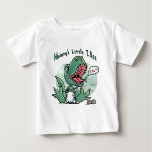 Mudgeのスタジオによるお母さんの小さいT. Rex ベビーTシャツ