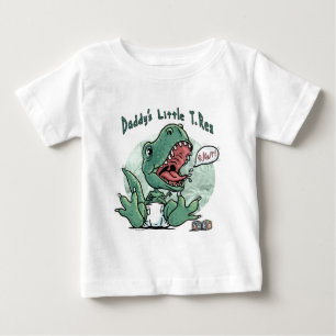 Mudgeのスタジオによるお父さんの小さいT. Rex ベビーTシャツ