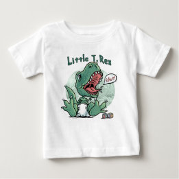 Mudgeのスタジオによる小さいT. Rex ベビーTシャツ