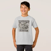Mudgeのスタジオによる恐竜のハンターのデザイン Tシャツ (正面フル)