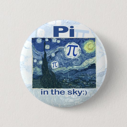 Mudgeのスタジオによる空のPi 缶バッジ (正面)