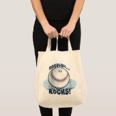Mudgeのスタジオによる野球の石 トートバッグ (正面(商品))