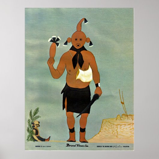 "Mudhead" kachina print ポスター (正面)