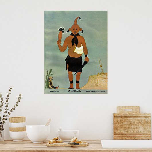 "Mudhead" kachina print ポスター (キッチン)
