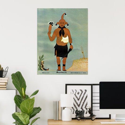 "Mudhead" kachina print ポスター (ホームオフィス)