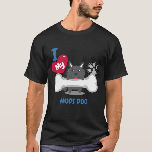 MUDI犬かわいい犬のギフトのアイディアのおもしろい犬 Tシャツ (正面)