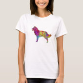 Mudi in watercolor 2 tシャツ (正面)