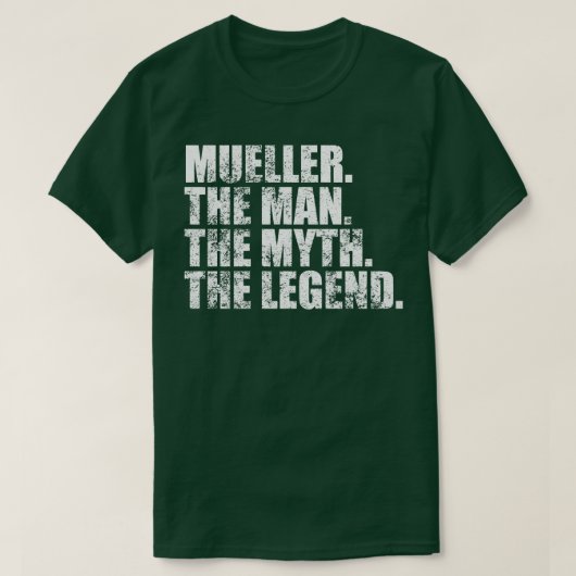 MuellerMuellerファミリー名ミューラー姓ミューエル Tシャツ (デザイン正面)