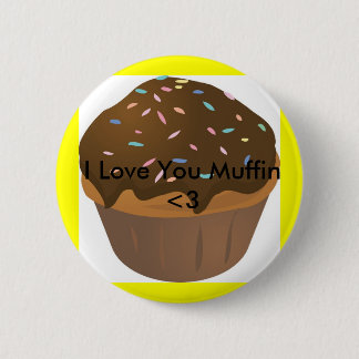 muffin_cartoon、私はマフィン<3愛します 缶バッジ