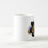 Mugかぎ針編みyの女性 コーヒーマグカップ (中央)