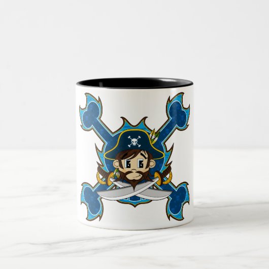 Mugかわいい海賊大尉 ツートーンマグカップ (中央)