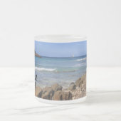 Mugとビーチ画像のアンティグア フロストグラスマグカップ (中央)