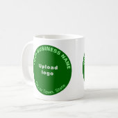 Mugのグリーンラウンドビジネスブランド コーヒーマグカップ (正面左)