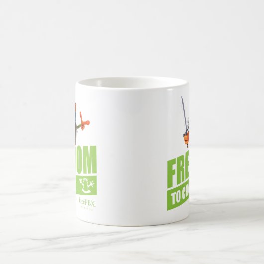 Mugを選択できるFreePBXの自由 コーヒーマグカップ (中央)
