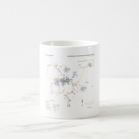 MUGアポロ11写真地図ムーンウォーク コーヒーマグカップ (中央)