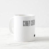 Mugクラシックで熱狂するな猫の女性 コーヒーマグカップ (正面左)