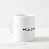 MUGピース&クワイエットデザインスタイル コーヒーマグカップ (正面左)