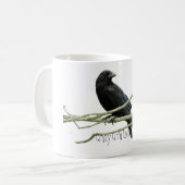 Mug熱狂するなカラスの女性 コーヒーマグカップ (正面左)
