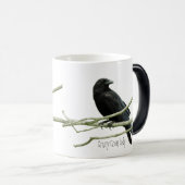 Mug熱狂するなカラスの女性 モーフィングマグカップ (正面右)
