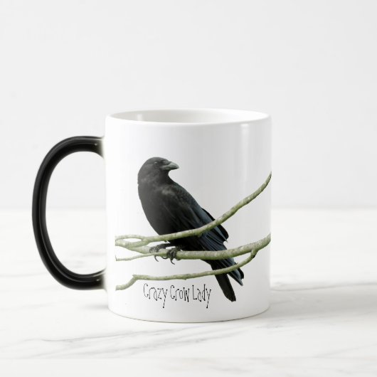 Mug熱狂するなカラスの女性 モーフィングマグカップ (左)
