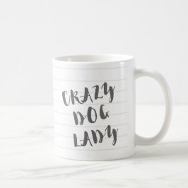 Mug熱狂するな犬の女性 コーヒーマグカップ