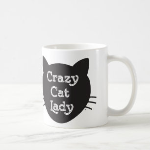 Mug熱狂するな猫の女性 コーヒーマグカップ