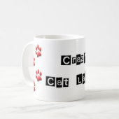 Mug熱狂するな猫の女性 コーヒーマグカップ (正面左)