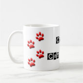 Mug熱狂するな猫の女性 コーヒーマグカップ (左)