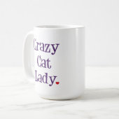 Mug熱狂するな猫の女性 コーヒーマグカップ (正面左)