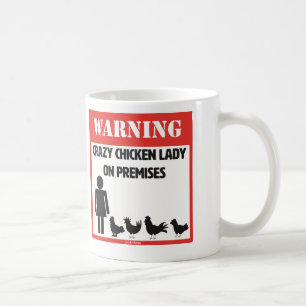 Mug熱狂するな鶏の女性 コーヒーマグカップ