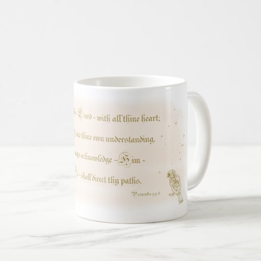 Mug聖書の書の主への信頼 コーヒーマグカップ (正面右)