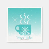 Mug蒸しホットドリンク付き/縁ど雪ID595 スタンダードカクテルナプキン (正面)