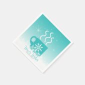 Mug蒸しホットドリンク付き/縁ど雪ID595 スタンダードカクテルナプキン (角)