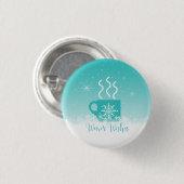 Mug蒸しホットドリンク付き/縁ど雪ID595 缶バッジ (正面&裏面)