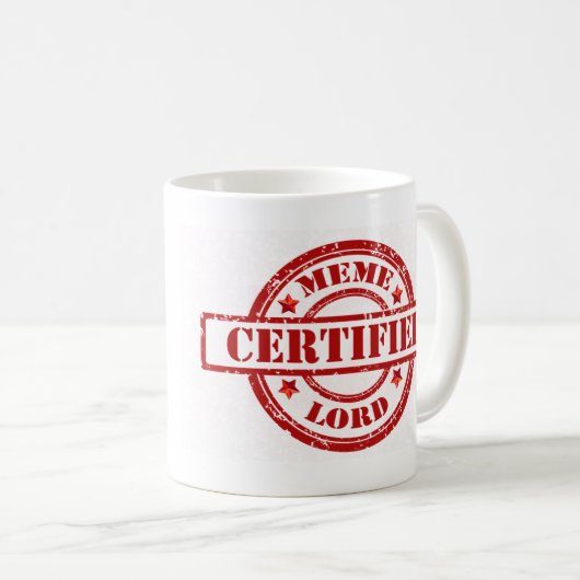 Mug証明されたミームの主 コーヒーマグカップ (正面右)