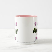 Mug誇り高い軍隊の叔母さん ツートーンマグカップ (中央)