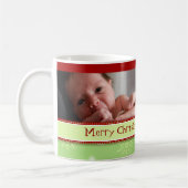 Mug雪片のメリークリスマスの叔父さん コーヒーマグカップ (左)