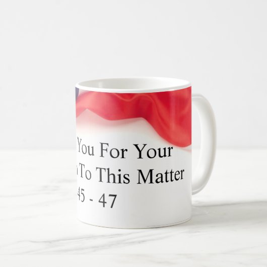 Mug – この件に関して、ご注意をいただきありがとうございます。 コーヒーマグカップ (正面右)