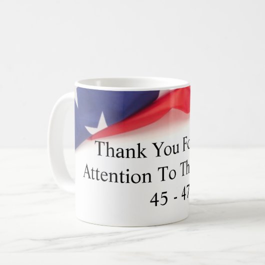 Mug – この件に関して、ご注意をいただきありがとうございます。 コーヒーマグカップ (正面左)