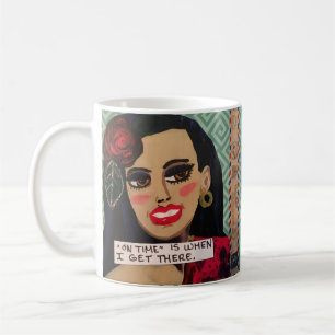 MUG=は時間通りに私がそこに着くときです コーヒーマグカップ