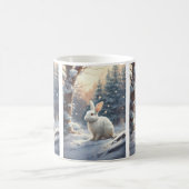 Mug「エレガお洒落ンス:白うさぎマグデリ用 コーヒーマグカップ (中央)