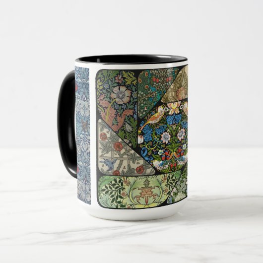 MUG – コラージュ+ 2サイドイメージ：ウィリアム・モリス・アート マグカップ (正面左)