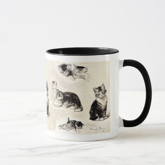 Mug:「ネコ食べ物ズと遊ズ」 マグカップ (右)
