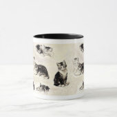Mug:「ネコ食べ物ズと遊ズ」 マグカップ (中央)